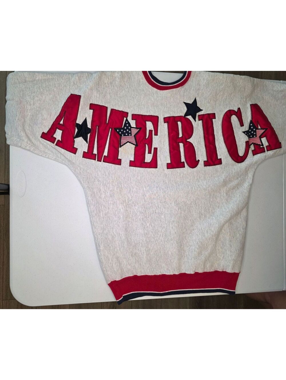 90s America Spell Out Crewneck